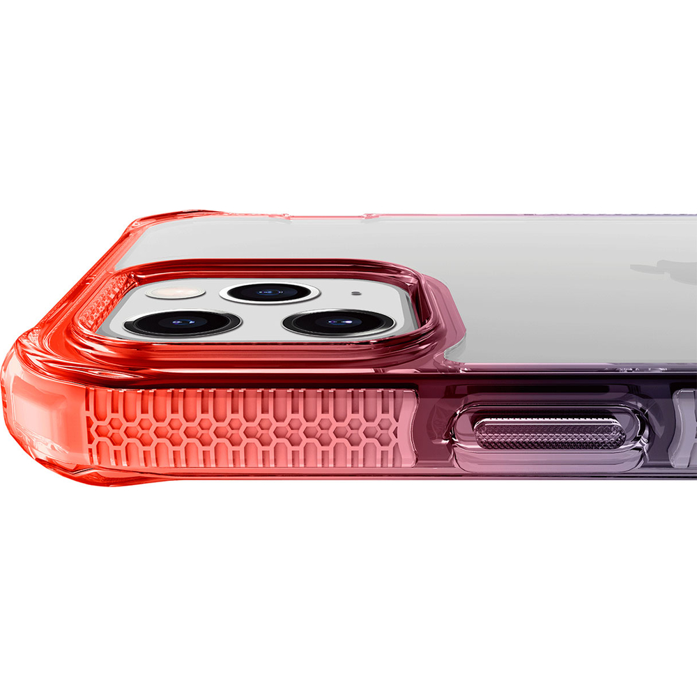 Чехол-накладка ITSKINS SUPREME PRISM для Apple iPhone 12/12 Pro (6.1) коралловый/черный